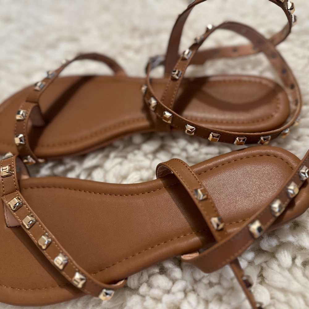 Gladiator Tan Studded Sandals